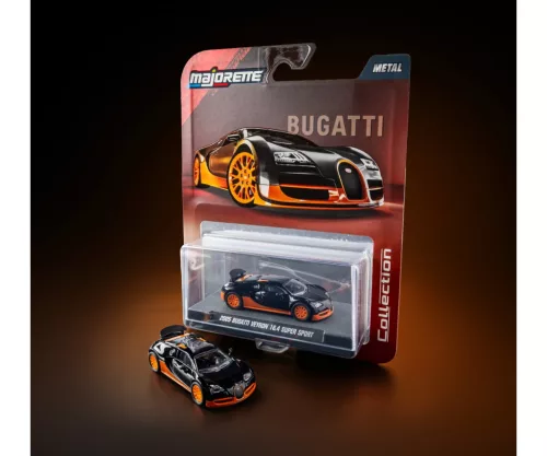 Majorette Collection 2005 Bugatti Veyron 16.4 SuperSport autómodell - fekete/narancs