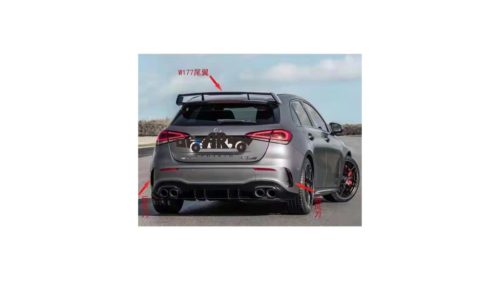 Mesh Mercedes-Benz A W177 Rear Valance Gloss Black
