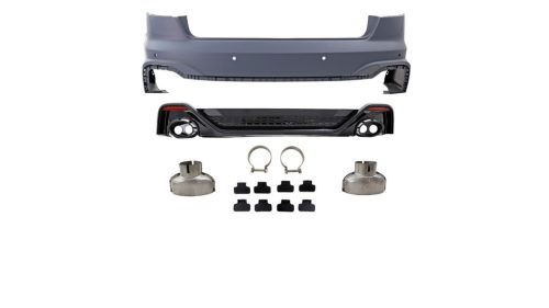 Bumper AUDI A4 B9 8W Facelift Rear with Diffuser and Pipes SRA