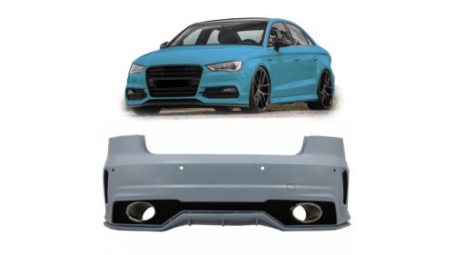Bumper Audi A3 8V Rear with Diffuser and Pipes
