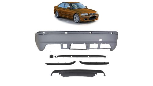 Bumper BMW 3 E46 Rear with Diffuser