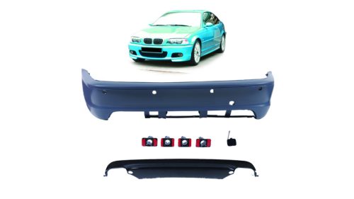 Bumper BMW 3 E46 Rear with Diffuser