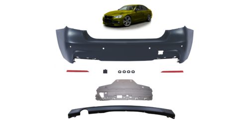 Bumper BMW 3 F30 Rear with Diffuser