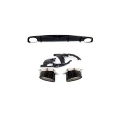 Diffuser Audi A6 C7 Facelift Rear with Pipes