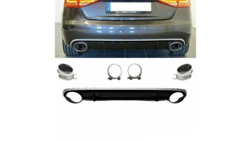 Diffuser Audi A4 B8 Rear with Pipes