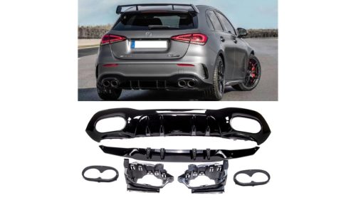 Diffuser Mercedes-Benz A W177 Rear Gloss Black