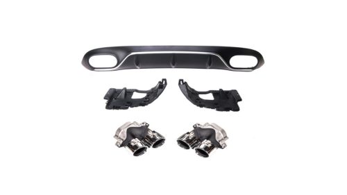 Diffuser Mercedes-Benz E C238 A238 Rear with Pipes chrome
