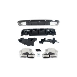 Diffuser Mercedes-Benz CLS C257 Rear with Pipes chrome