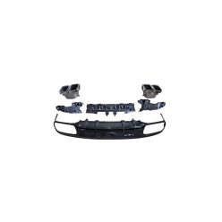 Diffuser Mercedes-Benz CLS C257 Rear with Pipes black