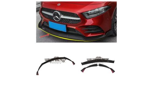 Diffuser Mercedes-Benz A W177 Front Bumper Gloss Black