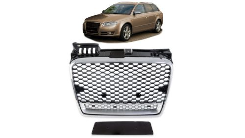 Grill Audi A4 B7 Silver & Gloss Black