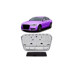 Grill Audi A6 C7 Chrome & Gloss Black