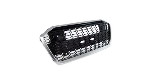 Grill Audi A6 C8 Silver & Gloss Black