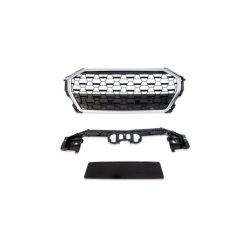 Grill Audi Q3 F3 Silver & Gloss Black