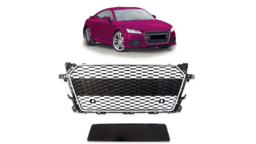 Grill Audi TT 8S Silver Matt & Gloss Black