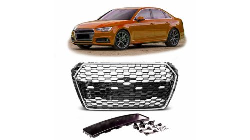 Grill Audi A4 B9 Chrome & Black PDC