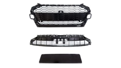 Grill Audi A4 B9 Facelift Gloss Black Camera