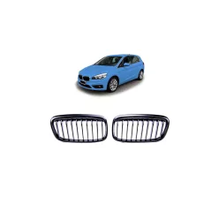 Grill BMW 2 F45 Single Line Matt Fekete