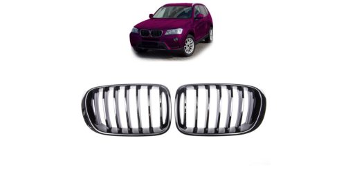Grill BMW X3 F25 X4 F26 single rim Gloss Black
