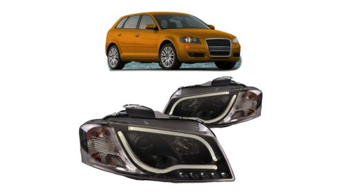 Lights Audi A3 8P Front Black