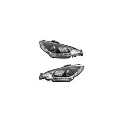 Lights PEUGEOT 206 CC SW Front Projector Black