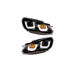 Lights Volkswagen Golf VI Front DRL Black
