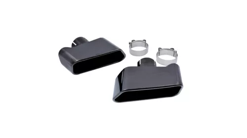 Exhaust Tail Pipes Black suitable for BMW 5 (F10) Sedan (F11) Touring 2009-2016