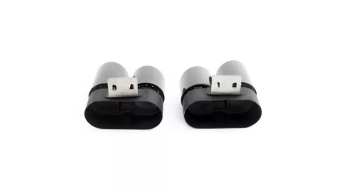 Exhaust Tail Pipes Black suitable for BMW 5 (F10) Sedan (F11) Touring 2009-2016