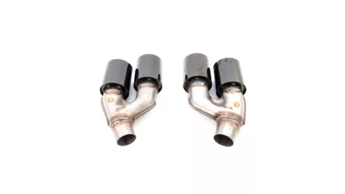 Exhaust Tail Pipes Black suitable for BMW 5 (G30) Sedan (G31) Touring Facelift 2021-now