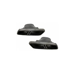   Exhaust Tail Pipes Black suitable for MERCEDES E-Class (W213) Sedan (S213) T-Model GLC (X253) GLC Coupe (C253) Pre-Facelift 2016-2020