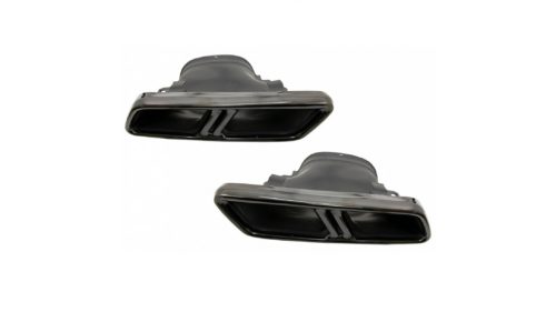 Exhaust Tail Pipes Black suitable for MERCEDES E-Class (W213) Sedan (S213) T-Model GLC (X253) GLC Coupe (C253) Pre-Facelift 2016-2020