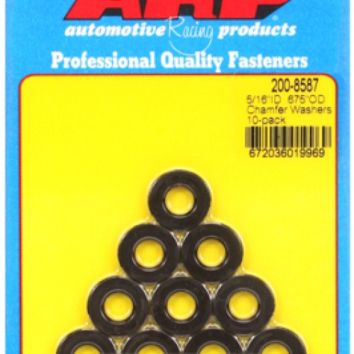 "5/16" ID   .675" OD .120"Th  chamfer washers"  (10pcs)