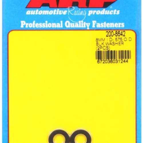 M8 ID .575 OD .062"TH black washers (2pcs)