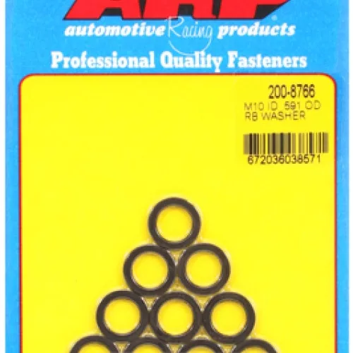 M10 ID .591 OD/.078 Thick- black washers(10 pcs)