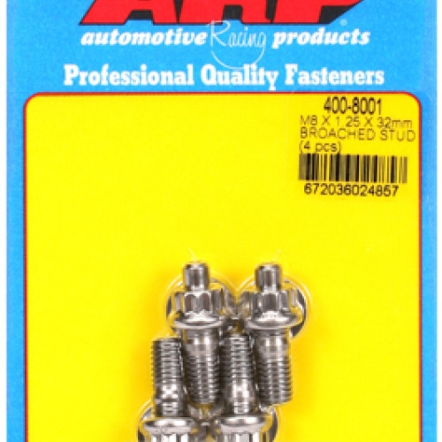 M8 X 1.25 X 32mm broached stud kit - 4pcs