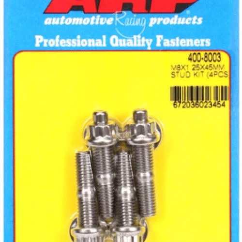 M8 X 1.25 X 45mm broached stud kit - 4pcs