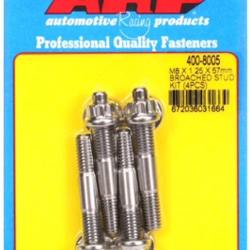 M8 X 1.25 X 57mm broached stud kit - 4pcs