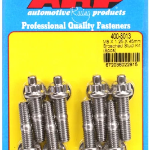 M8 X 1.25 X 45mm broached stud kit - 8pcs