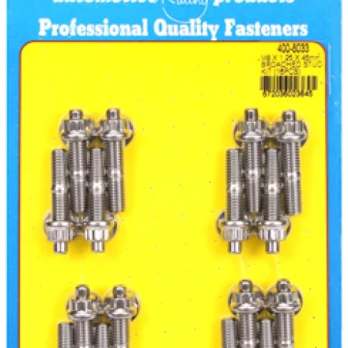 M8 X 1.25 X 45mm broached stud kit - 16pcs