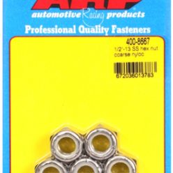   "1/2""-13 SS coarse nyloc hex nut kit" (5pcs)