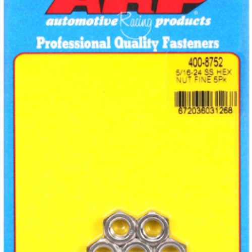 "5/16""-24 SS fine hex nut kit" (5pcs)