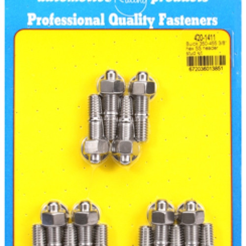 "Buick 350-455 3/8"" hex SS header stud kit"