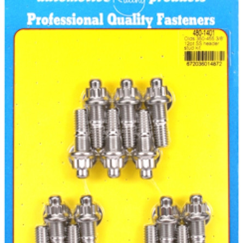 Oldsmobile 350-455 3/8"" 12pt SS header stud kit"