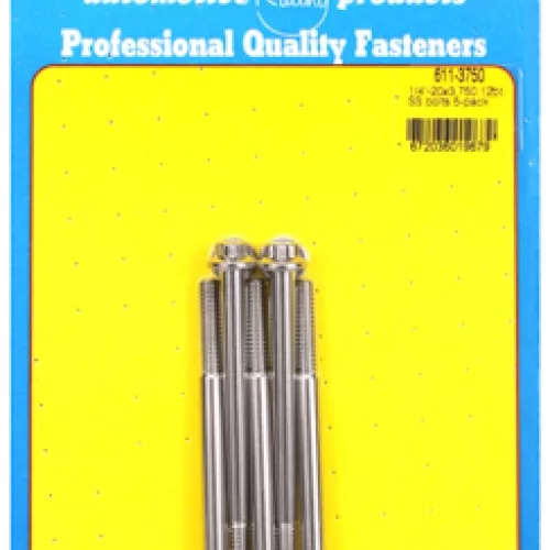 "1/4""-20 x 3.750 12pt SS bolts" (5pcs)