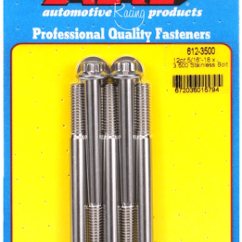 "5/16""-18 x 3.500 12pt SS bolts" (5pcs)