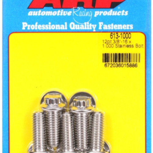 "3/8""-16 x 1.000 12pt SS bolts" (5pcs)