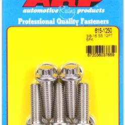   "3/8""-16 x 1.250 12pt 7/16 wrenching SS bolts" (5pcs)