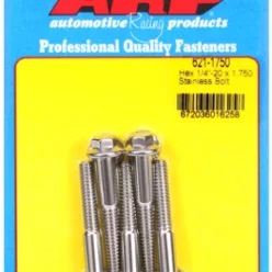 "1/4""-20 x 1.750 hex SS bolts" (5pcs)