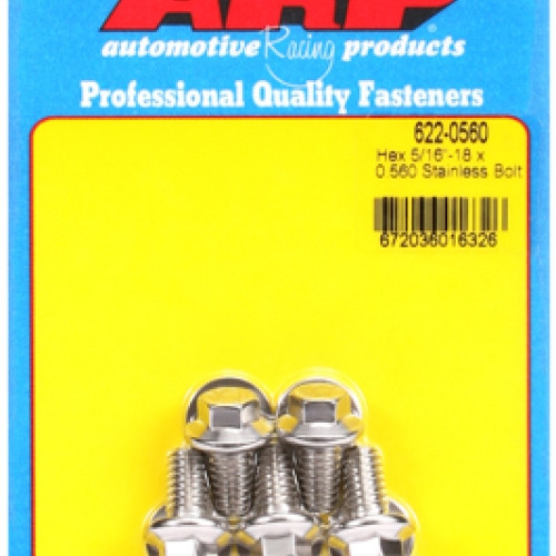 "5/16""-18 x 0.560 hex SS bolts"