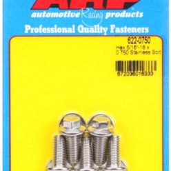 "5/16""-18 x 0.750 hex SS bolts"